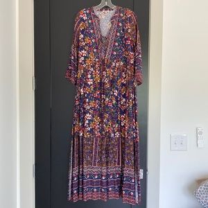 Fall Floral maxi dress